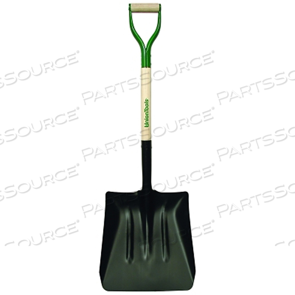 STEEL COAL SHOVEL, 14.5 IN L X 13.5 IN W BLADE, 27 IN WHITE ASH D-GRIP HANDLE by Razor-Back