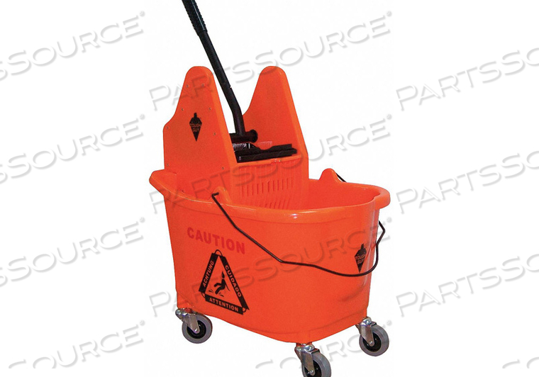 D8085 MOP BUCKET AND WRINGER 8-3/4 GAL. ORANGE by Tough Guy D8085 MOP BUCKET AND WRINGER 8-3/4 GAL. ORANGE by Tough Guy