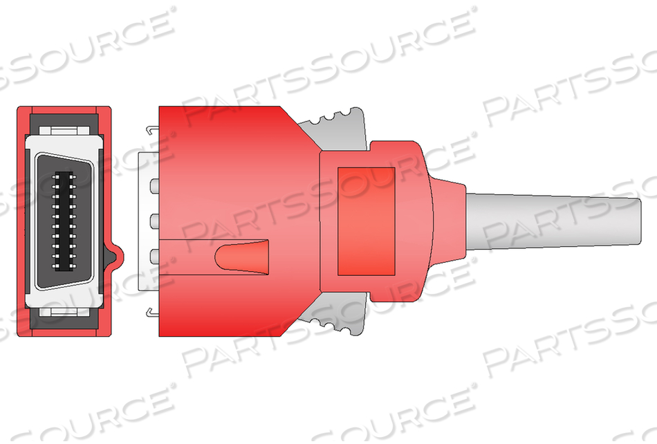 4 FT RED LNC PATIENT CABLE 