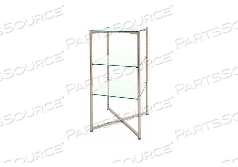 GLASS FLDNG TOWER STEEL/GLASS 18 L 18 W by Econoco GLASS FLDNG TOWER STEEL/GLASS 18 L 18 W by Econoco
