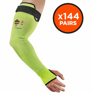 PROFLEX 7941 HI-VIS CUT-RESISTANT PROTECTIVE ARM SLEEVE, 22", 144 PAIR, LIME by Ergodyne