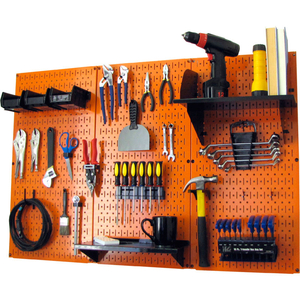 PEGBOARD STANDARD TOOL STORAGE KIT, ORANGE/BLACK, 48" X 32" X 9" by Wall Control Pegboard