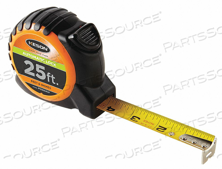 TAPE MEASURE 1 IN X 25 FT ORANGE/BLACK by Keson