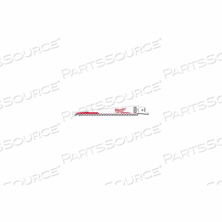 BLADE, RECIPROCATING SAW, BI-METAL, LENGTH: 6 IN., 0.5 IN. THICK, 5 TPI by Milwaukee Electric Tools
