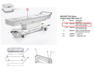 098 3T MOBILE PATIENT TABLE FOR MRI SCANNER by Siemens Medical Solutions