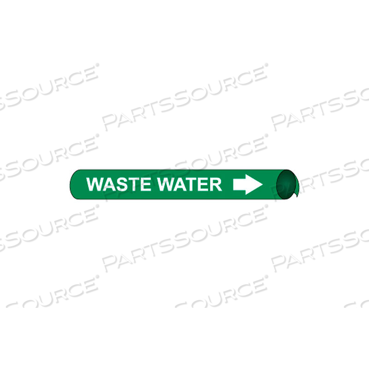 PRECOILED AND STRAP-ON PIPE MARKER - WASTE WATER by National Marker Company
