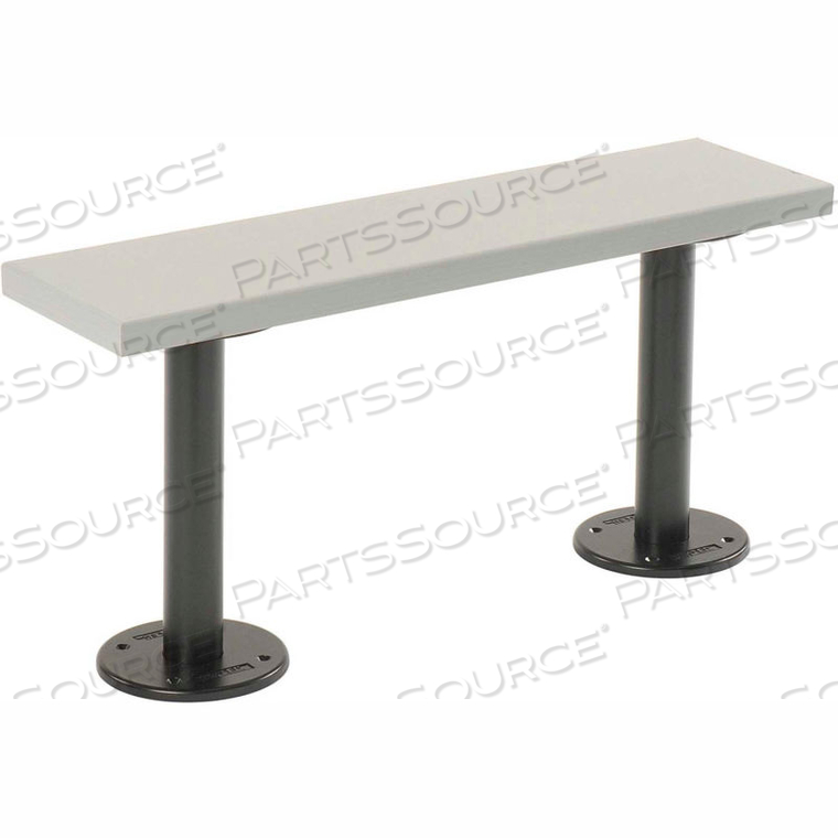 9-1/2" X 36" SOLID PLASTIC LOCKER BENCH TOP GRAY by Asi Group