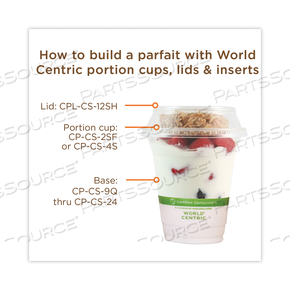DISPOSABLE COLD CUP LID, CLEAR by World Centric DISPOSABLE COLD CUP LID, CLEAR by World Centric