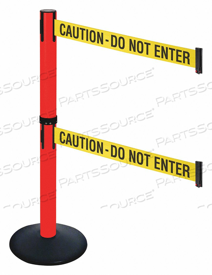 BARRIER POST PVC POST YLW/BLK TEXT 40INH by VISIONTRON Corp.