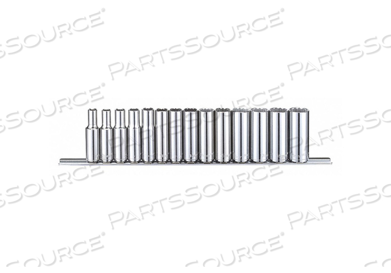 SOCKET SET, STANDARD SOCKET COUNT/STYLE NONE, DEEP SOCKET COUNT/STYLE (14)12-POINT, DEEP SOCKET STYLE/SIZE DEEP 12-POINT: 10 MM, 11 MM, 12 M by Westward SOCKET SET, STANDARD SOCKET COUNT/STYLE NONE, DEEP SOCKET COUNT/STYLE (14)12-POINT, DEEP SOCKET STYLE/SIZE DEEP 12-POINT: 10 MM, 11 MM, 12 M by Westward