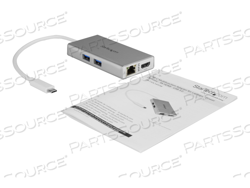 USB-C TRAVEL DOCK W/ 4K 30HZ HDMI VIDEO DISPLAY, 2X USB-A 3.0, GBE, 60W PD PASS by StarTech.com Ltd.