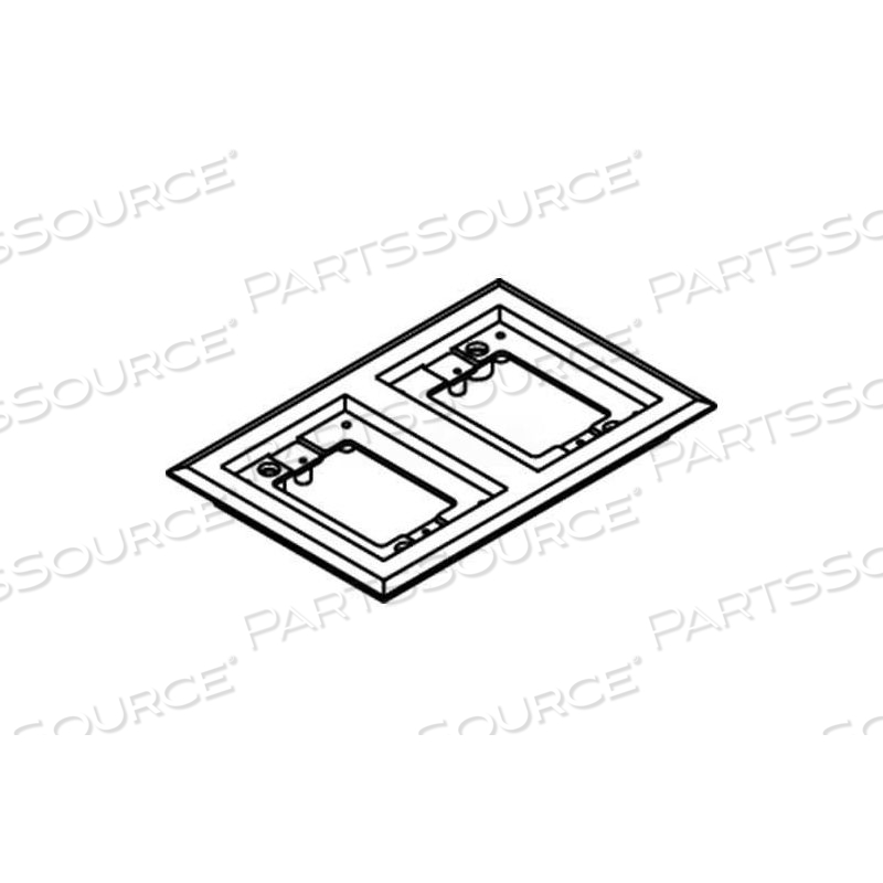 DOUBLE GANG CARPET FLANGE BLACK by Wiremold