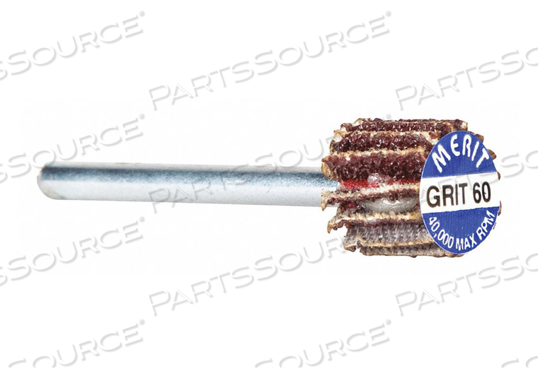 J0614 FLAP WHEEL 5/8 DIA 5/8 W SHK 1/8 60 by Merit J0614 FLAP WHEEL 5/8 DIA 5/8 W SHK 1/8 60 by Merit