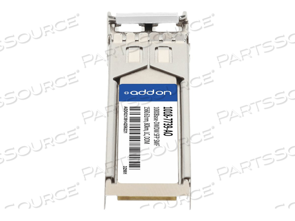 ADDON, SFP (MINI-GBIC) TRANSCEIVER MODULE (EQUIVALENT TO: OPTELIAN 1018-7739), GIGE, 1000BASE-DWDM, LC SINGLE-MODE, UP TO 49.7 MILES, 1560.6 by ADDON