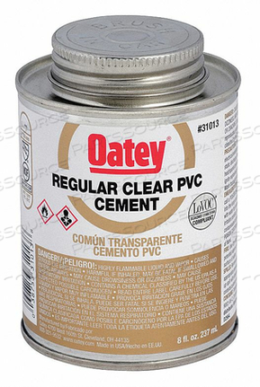 PVC CEMENT LOW VOC 8 OZ. CLEAR by Oatey