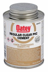 PVC CEMENT LOW VOC 8 OZ. CLEAR by Oatey