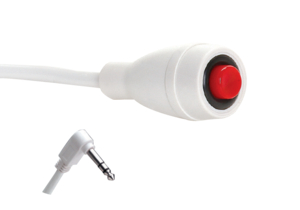 SINGLE CALL CORD, WHITE, 2 CONDUCTORS, 1/4 IN PHONE PLUG, FDA, 7 FT, ROHS COMPLIANT by Crest Healthcare