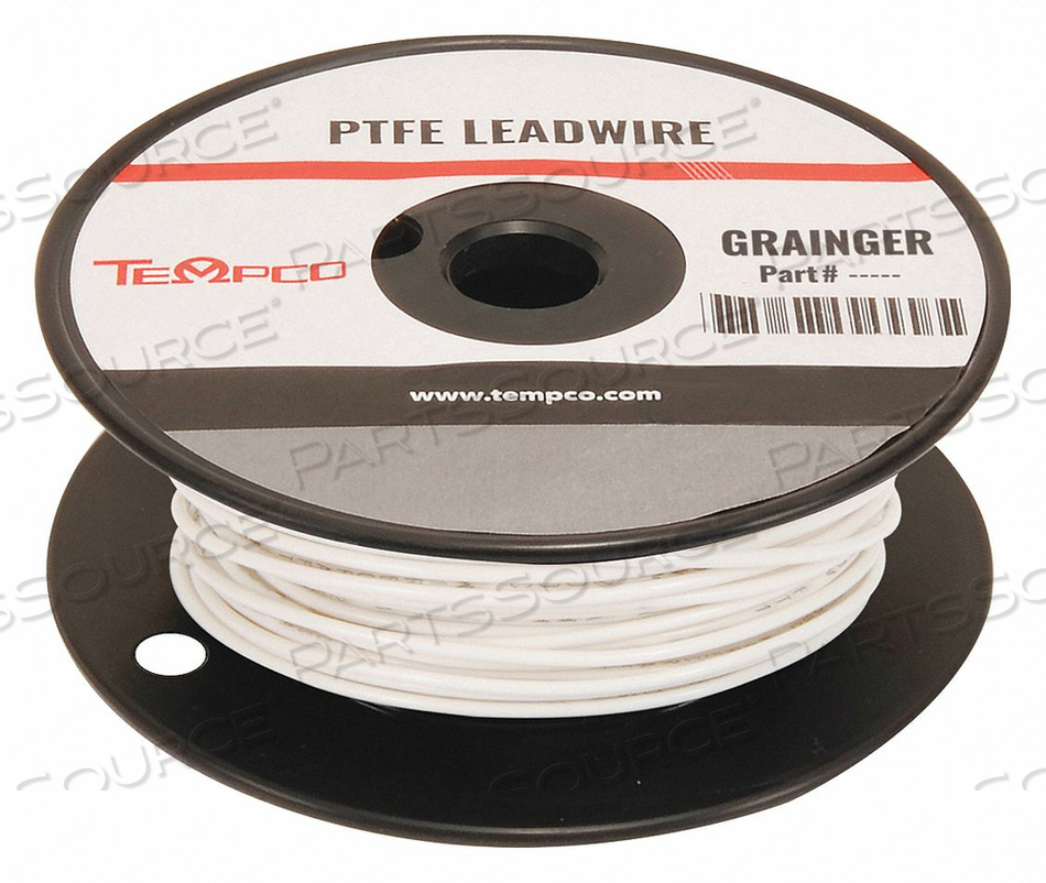 HIGH TEMP LEAD WIRE 18AWG 250FT WHT by Tempco