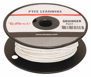 HIGH TEMP LEAD WIRE 18AWG 250FT WHT by Tempco HIGH TEMP LEAD WIRE 18AWG 250FT WHT by Tempco