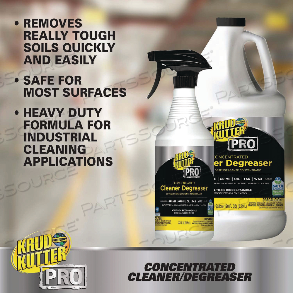 CONCENTRATED CLEANER DEGREASER, 1 GAL BOTTLE by Krud Kutter CONCENTRATED CLEANER DEGREASER, 1 GAL BOTTLE by Krud Kutter