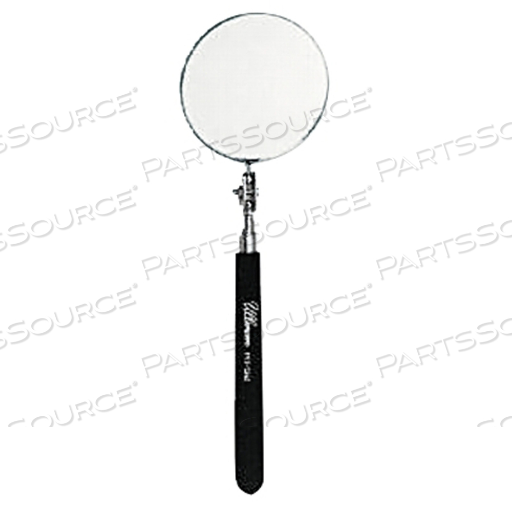TELESCOPING INSPECTION MIRROR, ROUND, 3-1/4 IN DIA, 10-1/2 IN L TO 29-1/2 IN L by Ullman TELESCOPING INSPECTION MIRROR, ROUND, 3-1/4 IN DIA, 10-1/2 IN L TO 29-1/2 IN L by Ullman