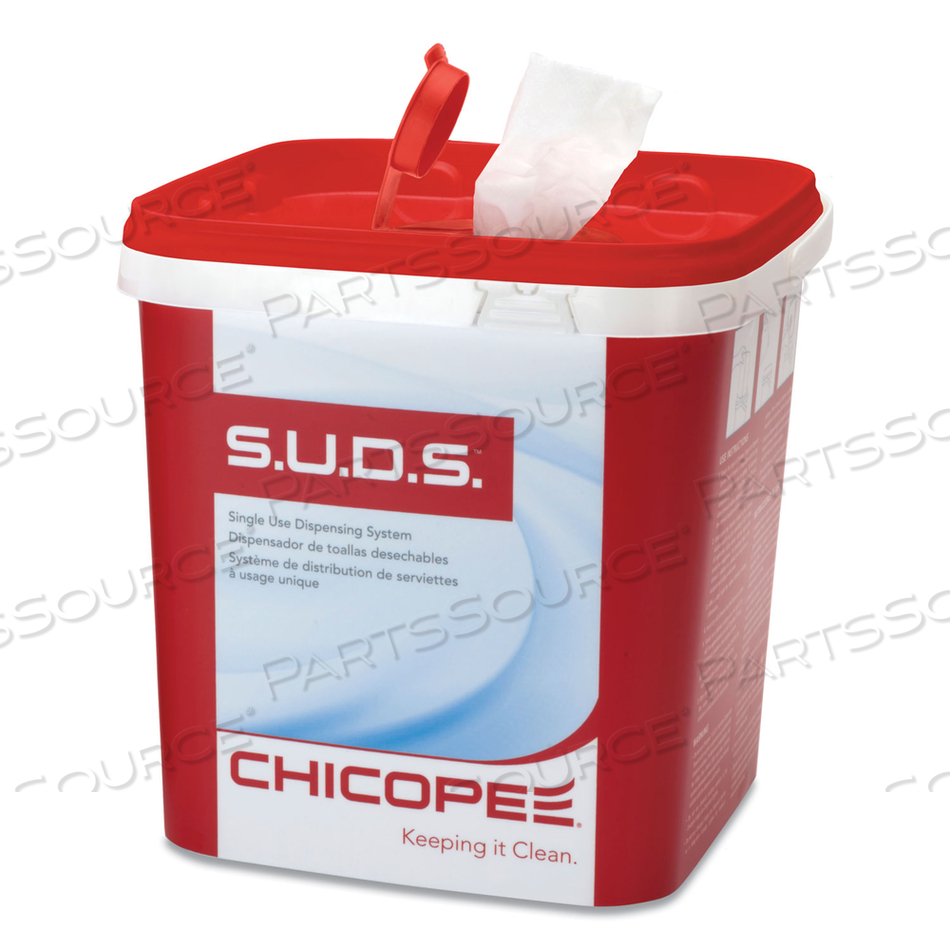 S.U.D.S BUCKET WITH LID, 7.5 X 7.5 X 8, RED/WHITE by Chicopee S.U.D.S BUCKET WITH LID, 7.5 X 7.5 X 8, RED/WHITE by Chicopee