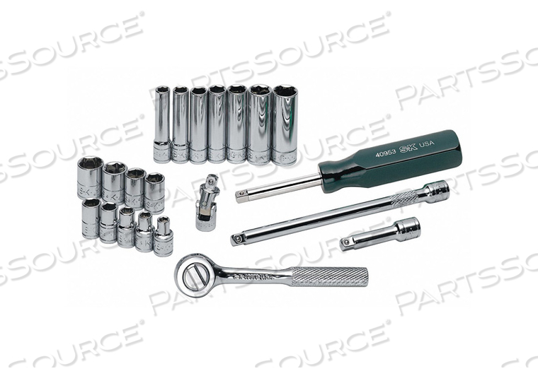 SOCKET WRENCH SET SAE 1/4 IN DR 21 PC by SK Professional Tools SOCKET WRENCH SET SAE 1/4 IN DR 21 PC by SK Professional Tools