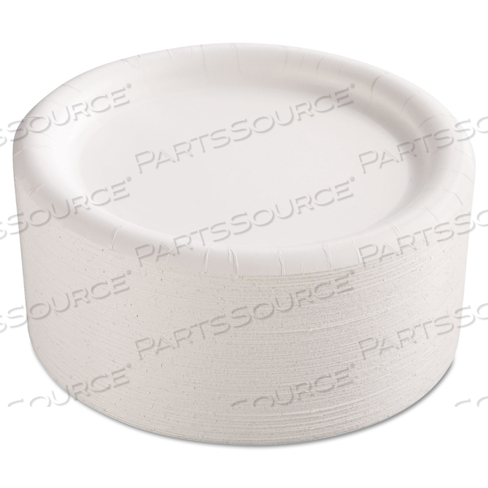 PREMIUM COATED PAPER PLATES, 9" DIA, WHITE by AJM Packaging Corporation