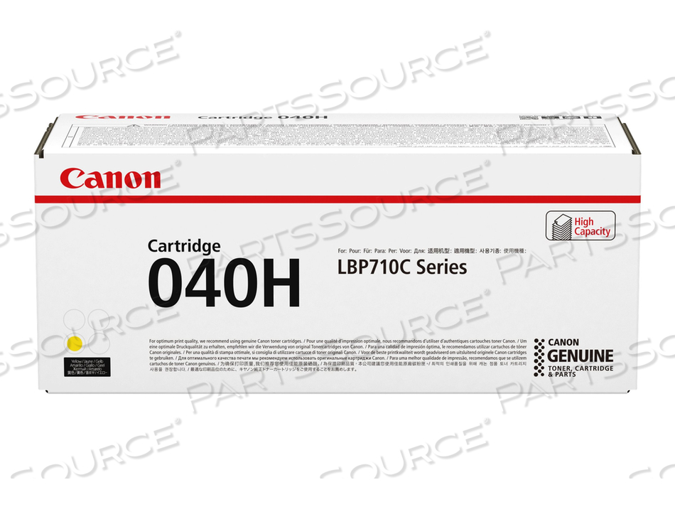 TONER CARTRIDGE, REPLACEMENT FOR CANON (CRG-040H) COLOR IMAGECLASS LBP712CDN HIGH YIELD YELLOW TONER CARTRIDGE 