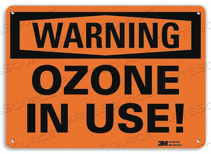 WARNING SIGN OZONE IN USE 10INH X 14INW by Lyle Signs Inc.