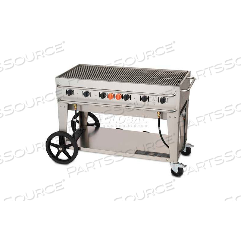 RENTAL MOBILE GRILL 48" LP - SINGLE INLET - RCB-48-SI by Crown Verity RENTAL MOBILE GRILL 48" LP - SINGLE INLET - RCB-48-SI by Crown Verity