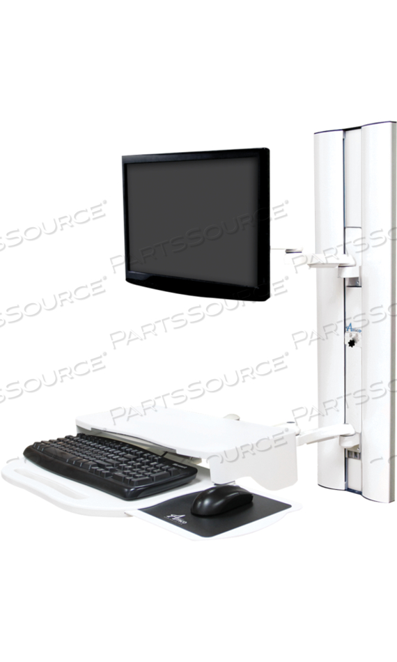 FLUSH LCD SSM ARM, FALCON KEYBOARD ON FLUSH SSM ARM, 3-4.5" CPU MOUNT 