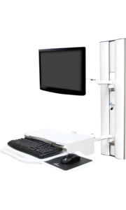 FLUSH LCD SSM ARM, FALCON KEYBOARD ON FLUSH SSM ARM, 3-4.5" CPU MOUNT by Amico Accessories