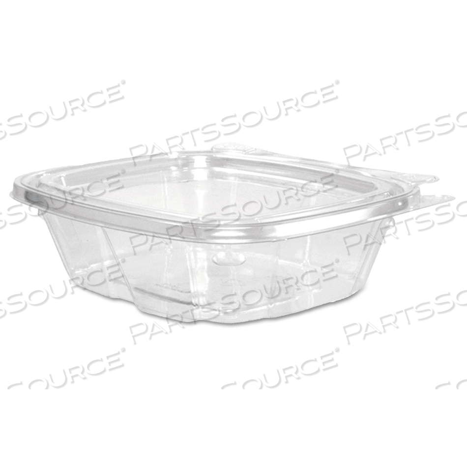 CLEARPAC SAFESEAL TAMPER-RESISTANT/EVIDENT CONTAINERS, FLAT LID, 8 OZ, 4.9 X 1.4 X 5.5, CLEAR, PLASTIC, 100/BAG by Dart Container Corporation CLEARPAC SAFESEAL TAMPER-RESISTANT/EVIDENT CONTAINERS, FLAT LID, 8 OZ, 4.9 X 1.4 X 5.5, CLEAR, PLASTIC, 100/BAG by Dart Container Corporation