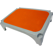 ALUMINUM STACKABLE STEP STOOL WITH ORANGE MAT by Imperial Surgical Ltd