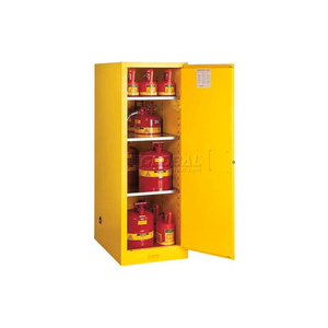 54 GALLON 1 DOOR, MANUAL, SLIMLINE, FLAMMABLE CABINET, 23-1/4"W X 34"D X 65"H, WHITE by Justrite