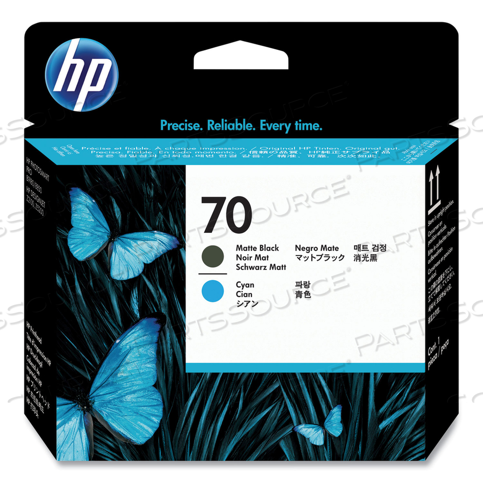 HP 70, (C9404A) MATTE BLACK/CYAN PRINTHEAD by HP (Hewlett-Packard)