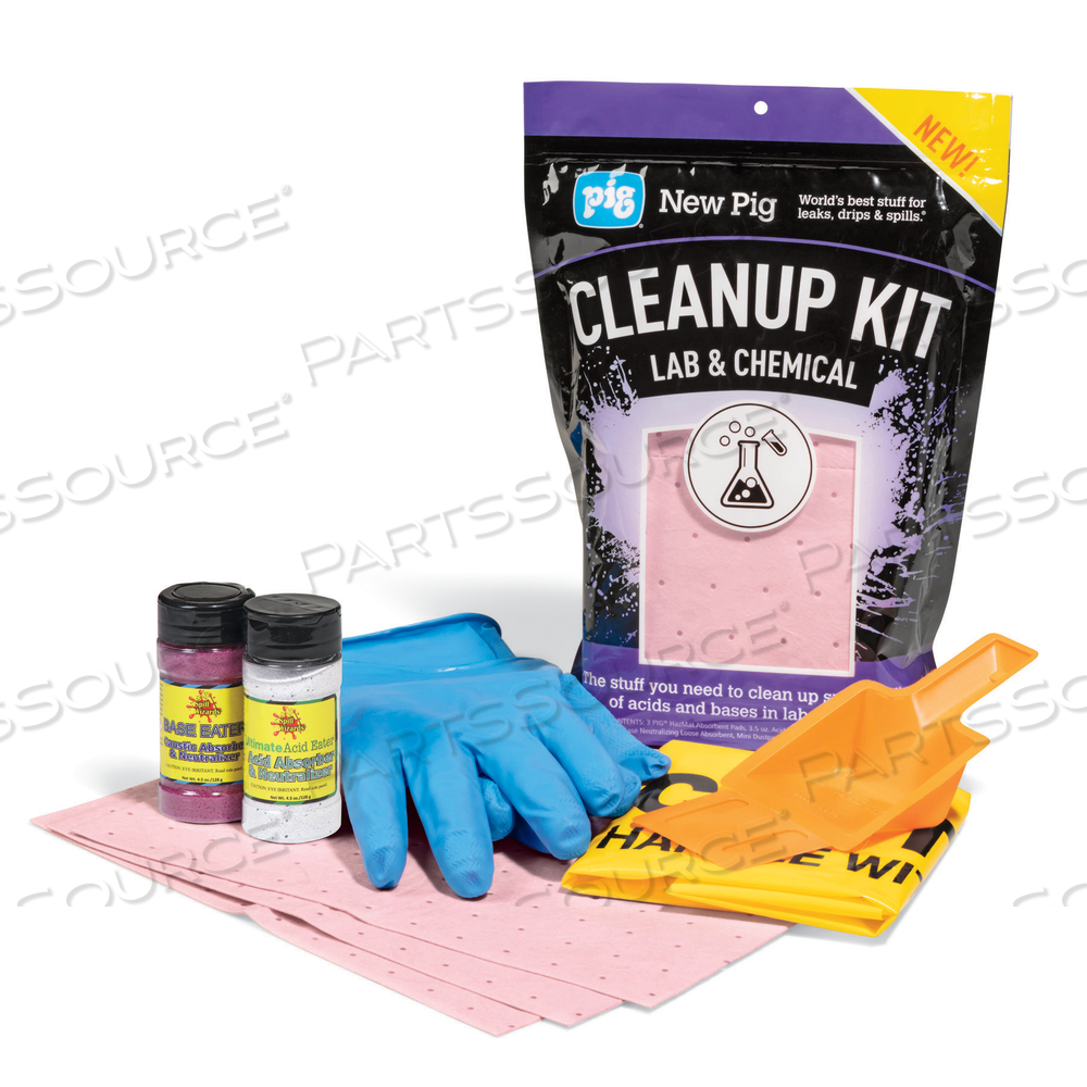 PIG LAB & CHEMICAL CLEANUP KIT by New Pig Corporation PIG LAB & CHEMICAL CLEANUP KIT by New Pig Corporation