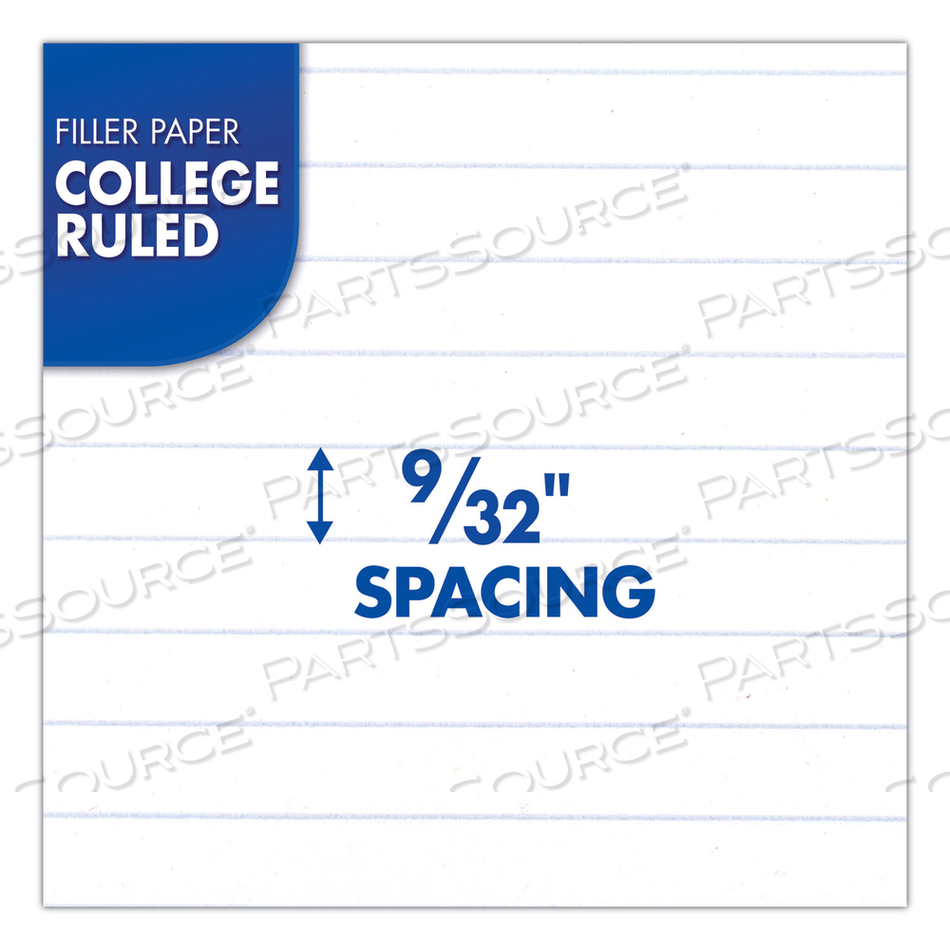 FILLER PAPER, 3-HOLE, 8.5 X 11, COLLEGE RULE by Mead