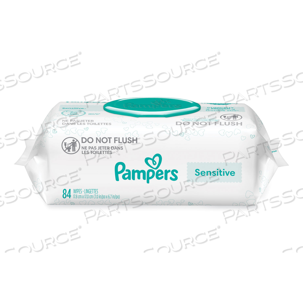 SENSITIVE BABY WIPES, 1-PLY, 6.7 X 7, UNSCENTED, WHITE by Pampers