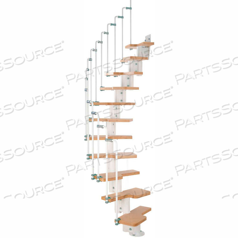 KARINA MODULAR STAIRCASE KIT, (90-15/16" TO 110-1/4"), 24" TREAD, WHITE 