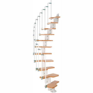 KARINA MODULAR STAIRCASE KIT, (90-15/16" TO 110-1/4"), 24" TREAD, WHITE by Arke Inc