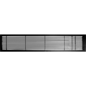 AG20 SERIES 6" X 48" SOLID ALUM FIXED BAR SUPPLY/RETURN AIR VENT GRILLE, BLACK-MATTE W/RIGHT DOOR by Giumenta Corp-Architectural Grille