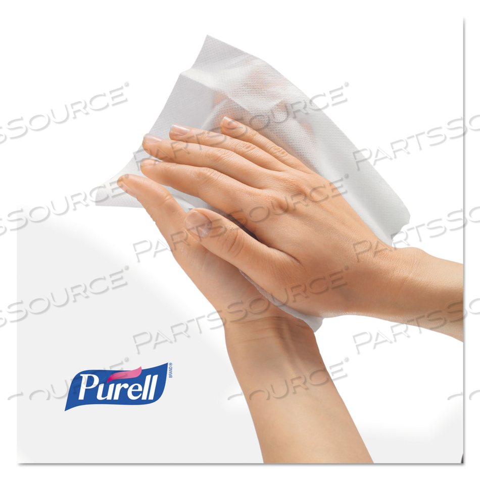 COTTONY SOFT INDIVIDUALLY WRAPPED SANITIZING HAND WIPES, 5 X 7 by Purell COTTONY SOFT INDIVIDUALLY WRAPPED SANITIZING HAND WIPES, 5 X 7 by Purell