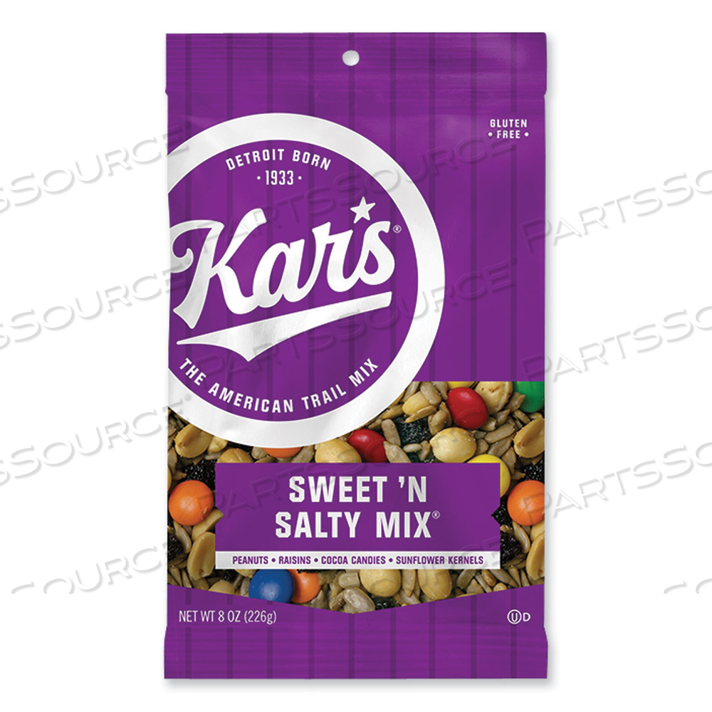 FRESH HARVEST TRAIL MIX, SWEET N SALTY, 8 OZ BAG, 12/BOX 