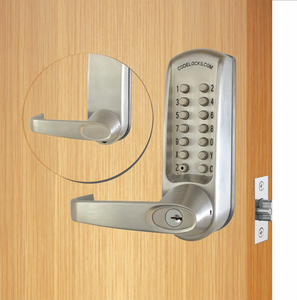 MECHANICAL LOCKSET BRUSHED STEEL LEVER by Codelocks MECHANICAL LOCKSET BRUSHED STEEL LEVER by Codelocks