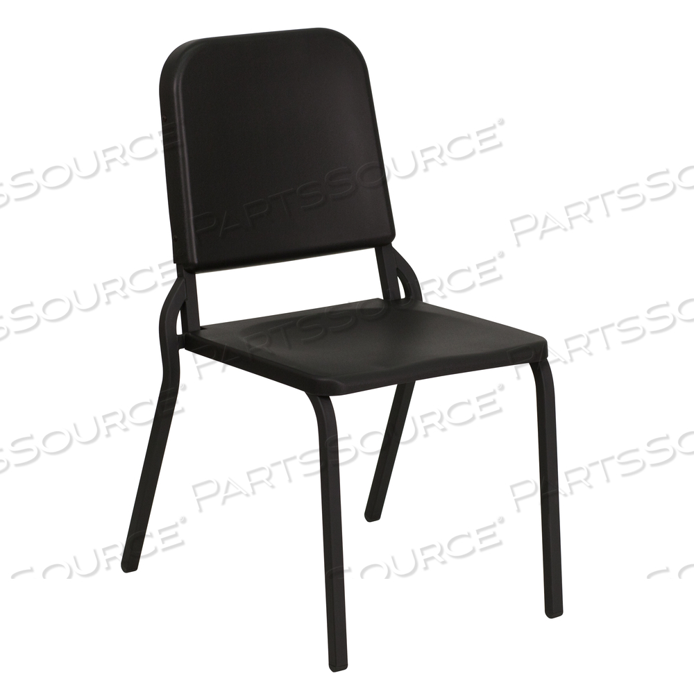 HERCULES SERIES BLACK HIGH DENSITY STACKABLE MELODY BAND/MUSIC CHAIR by Flash Furniture