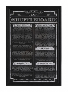 SHUFFLEBOARD GAME RULES WALL ART by Hathaway