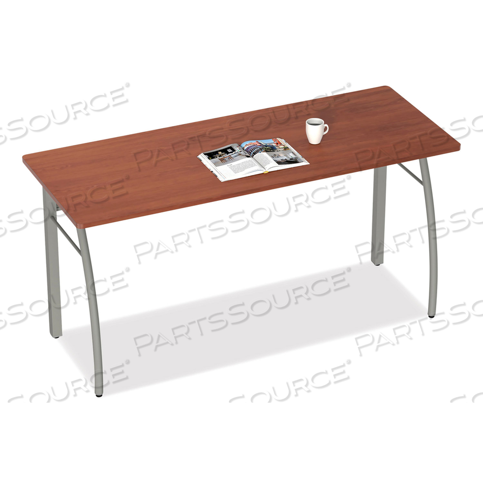 TRENTO LINE RECTANGULAR DESK, 59.13" X 23.63" X 29.5", CHERRY by Linea Italia Inc