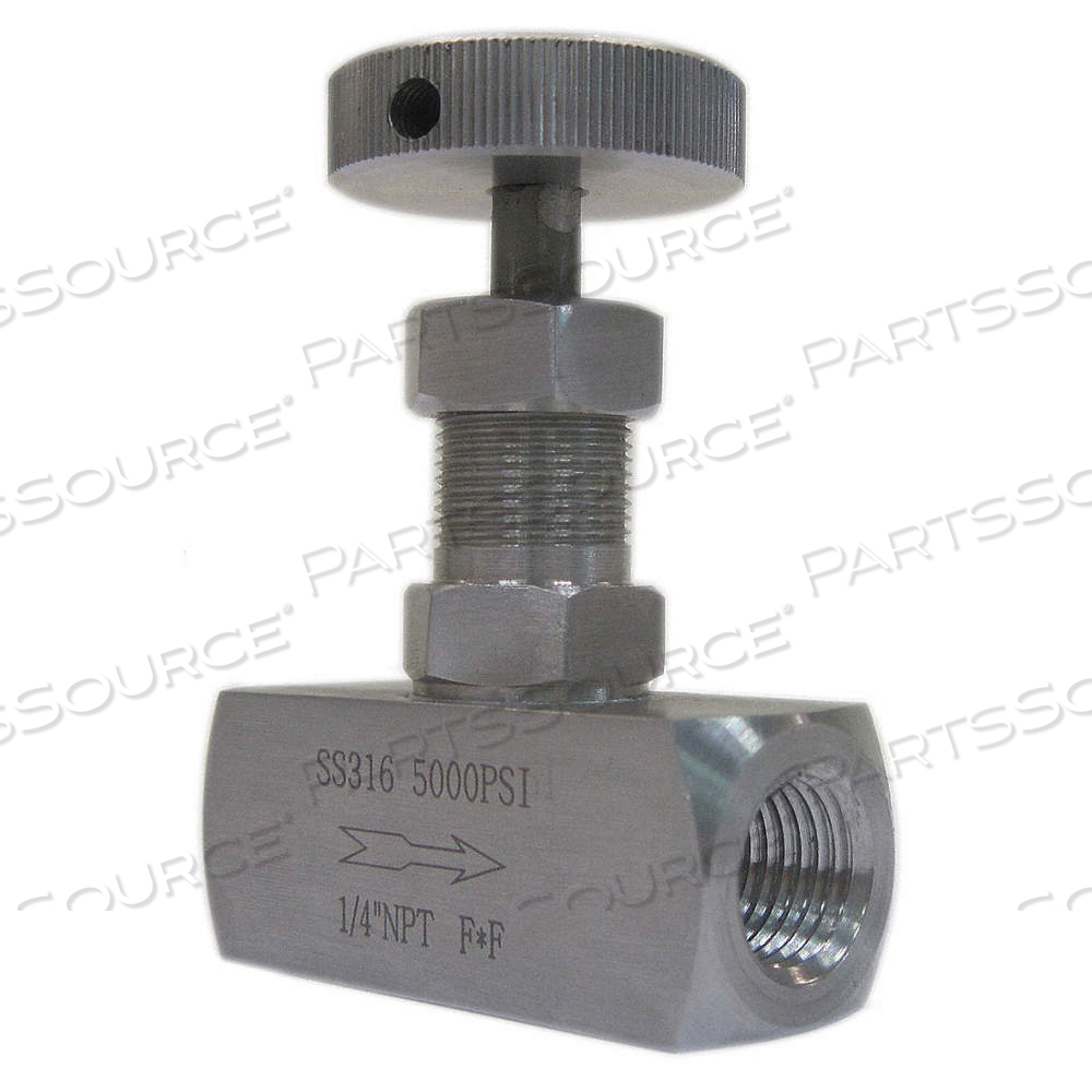 NEEDLE VALVE, 1/4 IN NPT, 1/4 IN NPT, 5000 PSI by Approved Vendor